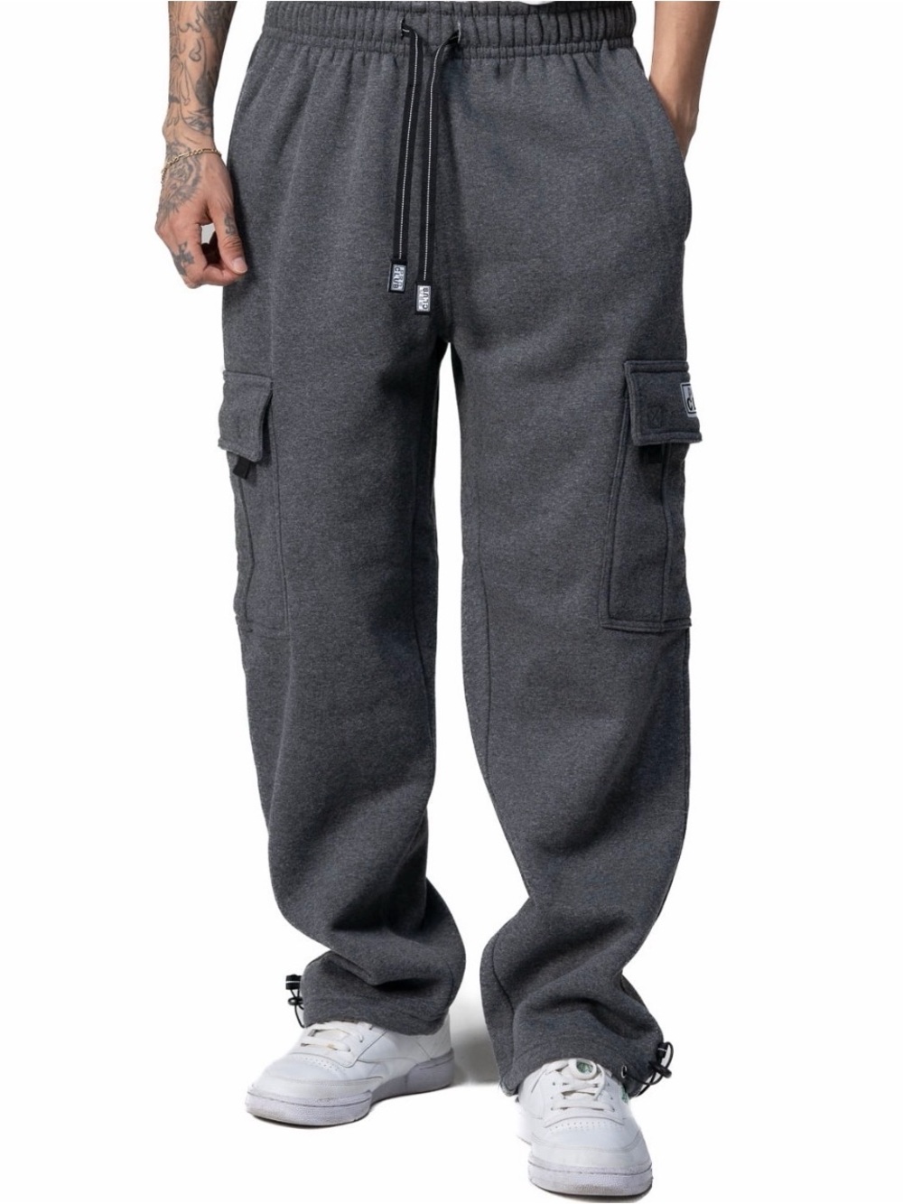Men's Charcoal Cargo Joggers